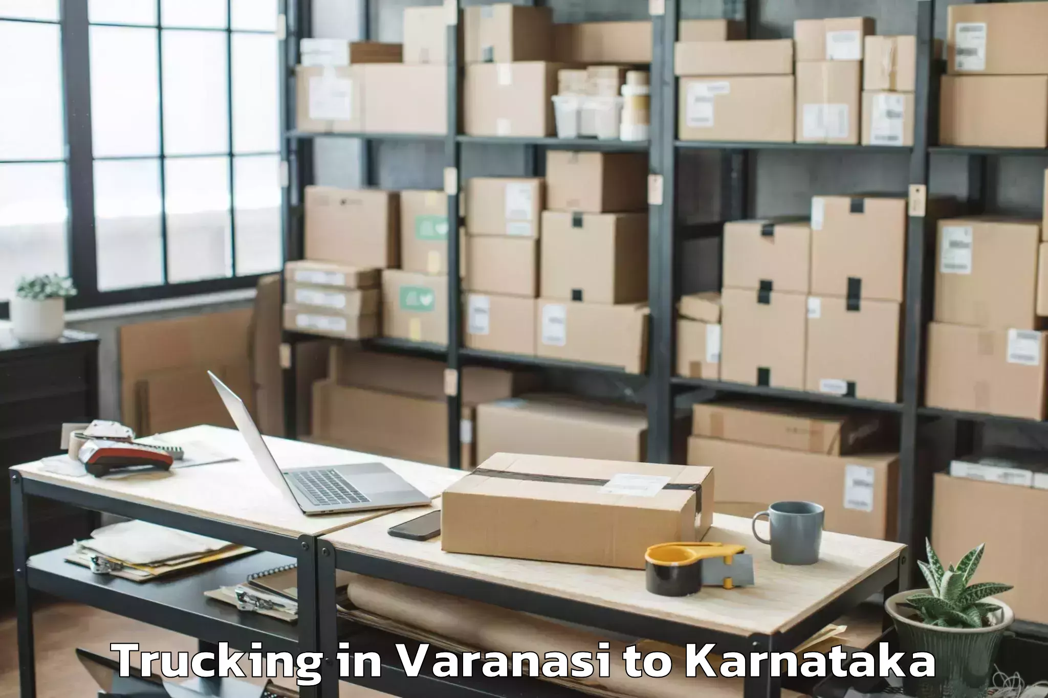 Book Varanasi to Manvi Trucking Online